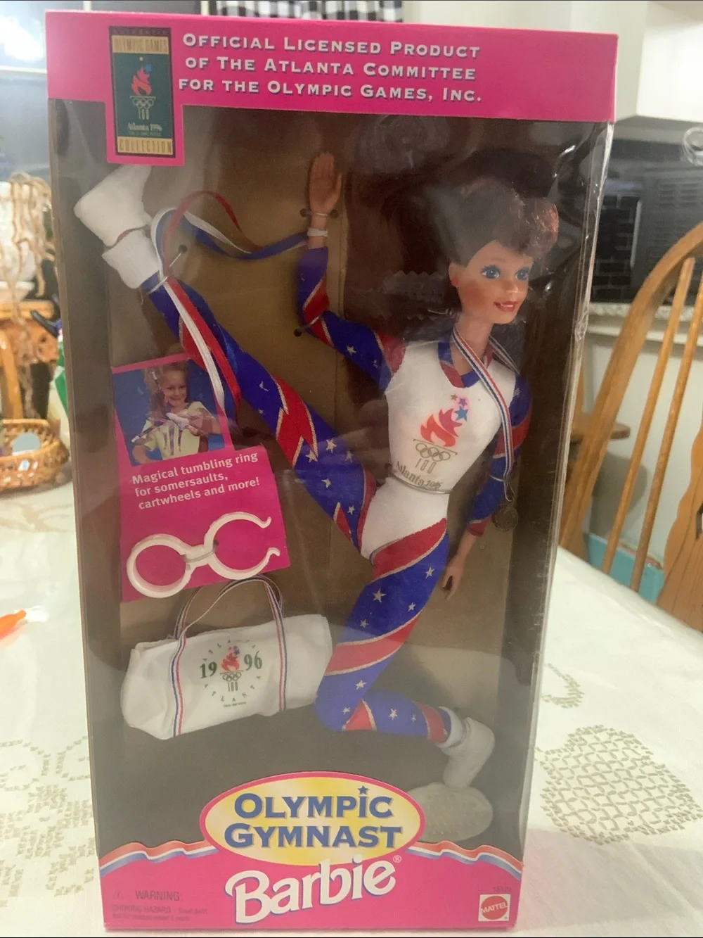 Barbie Olympic Gymnast Doll - White, Blue & Red